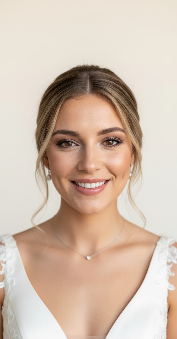 After Soft Updo For Wedding